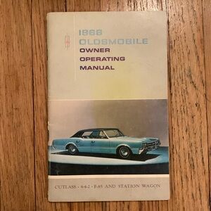 Oldsmobile 442 Cutlass F-85 Station Wagons 1966 Maintenance/Owners Manual